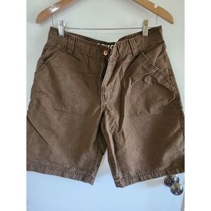 Y2K Vintage Arizona brown canvas cargo shorts‎ size 16 Husky